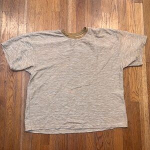 PacSun Striped Tee – Size Large | Tan & Cream | Casual Fit ✨🏄🏼‍♀️✨